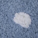 Tapis coton forme biscuit - bleu - 120 x 160 cm