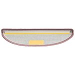 vidaXL Tapis d'escalier 15 pièces 65 x 21 x 4 cm Rose clair Demi-rond Grand