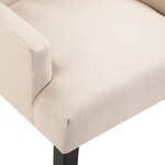 vidaXL Chaises à manger avec accoudoirs lot de 2 beige tissu