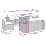 vidaXL Salon de jardin avec coussins 9 Pièces beige résine tressée