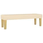 vidaXL Sommier à lattes de lit avec matelas Crème 160x200 cm Tissu