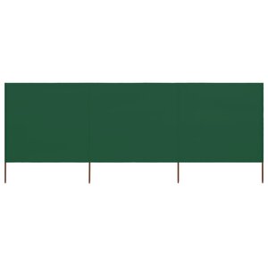 vidaXL Paravent 3 panneaux Tissu 400 x 160 cm Vert