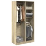 vidaXL Garde-robe Chêne sonoma 100x50x200 cm Aggloméré