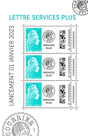 Bloc 3 timbres - Lettre Services Plus