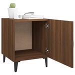 vidaXL Table de chevet Chêne marron Bois d'ingénierie