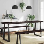 vidaXL Dessus de table bois massif traité bordure assortie