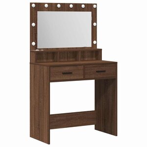 vidaXL Table de Toilette Chêne brun 79 x 41 x 135 cm Bois d'ingénierie