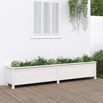 vidaXL Lit surélevé de jardin blanc 199 5x40x39 cm bois de pin massif
