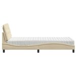 vidaXL Lit avec matelas crème 90x190 cm tissu