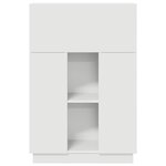 vidaXL Bureau d'écriture blanc Blanc Bois d'ingénierie Moyen