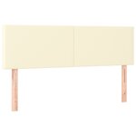 vidaXL Sommier à lattes de lit avec matelas et LED Crème 140x190 cm