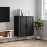 vidaXL Armoire Murale 59 x 31 x 60 cm Bois d'ingénierie Noir