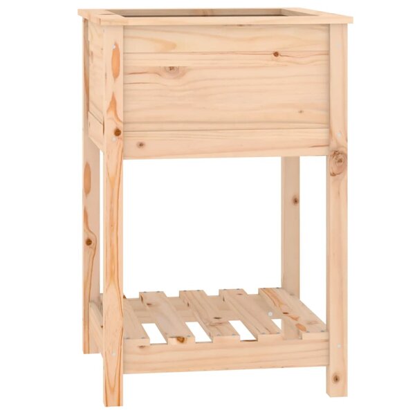 vidaXL Jardinière avec étagère 54x54x81 cm Bois massif de pin