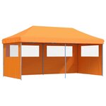 vidaXL Tente de réception pliable escamotable avec 3 parois latérales