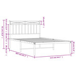 vidaXL Cadre de lit métal sans matelas avec tête de lit noir 107x203cm