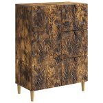 vidaXL Buffet Chêne fumé 66 x 34 5 x 90 cm Bois d'ingénierie