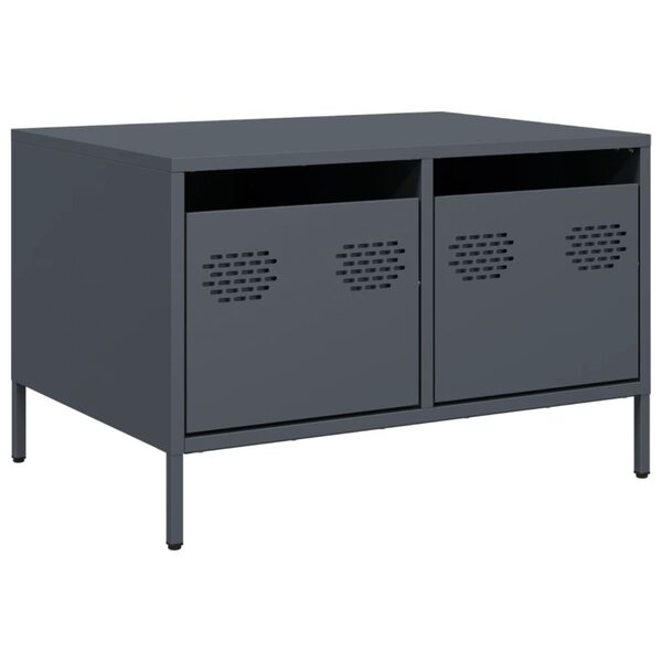 vidaXL Meuble TV anthracite 68x50x43 5 cm acier laminé à froid