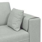 vidaXL Canapé avec coussin 3 Pièces Gris clair Velours