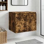 vidaXL Cabinet de Salle de Bain Mural Chêne fumé 62 5 x 44 5 x 50 cm