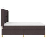vidaXL Lit à ressorts avec matelas marron foncé  140x190 cm  Tissu
