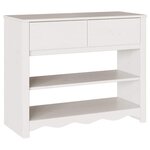 vidaXL Table console avec tiroir Drammen Blanc 89.5 x 37 x 73 cm