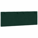vidaXL Coussin de tête de lit Hanko vert foncé 140 cm velours