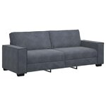 vidaXL Canapé à 3 places Gris foncé 220x78x84 cm Velours