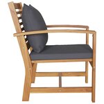 vidaXL Chaises de jardin 2 Pièces Naturel 60 x 65 x 76.5 cm