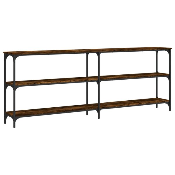 vidaXL Table console chêne fumé 200x29x75 cm bois d'ingénierie