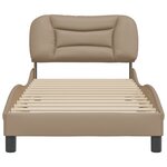 vidaXL Cadre de lit sans matelas Hvar cappuccino 90x200 cm similicuir