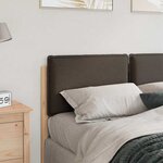 vidaXL Tête de lit capitonnée Gris Naturel et Clair 135 cm Pin massif