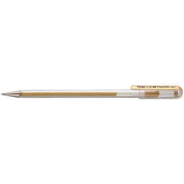 Roller encre gel métallique hybrid roller k108 or pentel