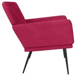 vidaXL Banc Rouge bordeaux 108x79x79 cm Velours