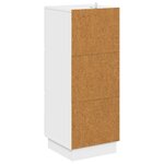 vidaXL Armoire à tiroirs Blanc brillant 33 x 34 5 x 87 cm