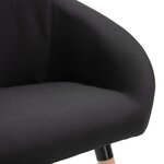 vidaXL Chaises à manger lot de 4 noir tissu