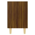vidaXL Table de chevet avec pieds en bois Chêne marron 40x30x50 cm