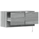 vidaXL Meuble TV mural avec lumières LED sonoma gris 80x31x35 cm