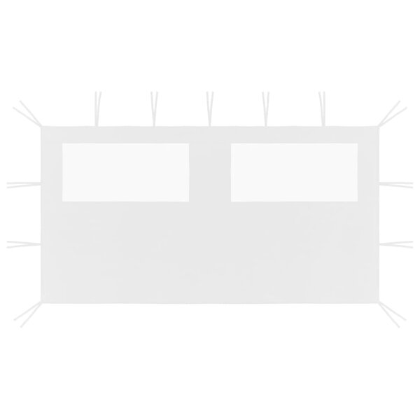 vidaXL Paroi latérale de belvédère avec fenêtres 4x2 m Blanc