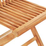 vidaXL Ensemble de bistro 3 Pièces avec coussins noir Bois de teck massif
