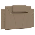 vidaXL Cadre de lit avec tête de lit Cappuccino 90x190 cm Similicuir