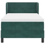 vidaXL Lit à ressorts avec matelas gris foncé 80x200 cm en velours