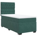 vidaXL Sommier à lattes de lit avec matelas Vert foncé 100x200 cm