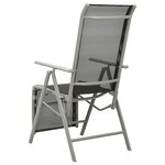 vidaXL Chaises de jardin lot de 2 Textilène et aluminium Argenté