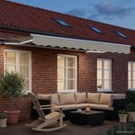 vidaXL Auvent rétractable électrique Crème et Blanc 3 5 x 2 5 m