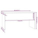 vidaXL Table basse Noir 80x50 5x41 5 cm Bois d'ingénierie