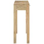 vidaXL Table console 110x30x75 cm bois de manguier massif blanchi