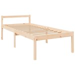 vidaXL Lit pour personne âgée et tête de lit 90x200 cm bois massif