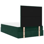 vidaXL Cadre de lit ottoman avec matelas vert foncé 120x190 cm velours
