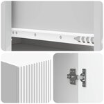 vidaXL Ensemble de Meubles 2 Pièces Blanc brillant 66 x 34 5 x 95 cm
