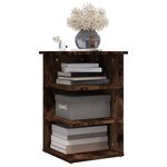 vidaXL Armoire latérale Chêne fumé 35x35x55 cm Bois d'ingénierie